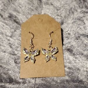 Elegant Gold Butterfly Earrings